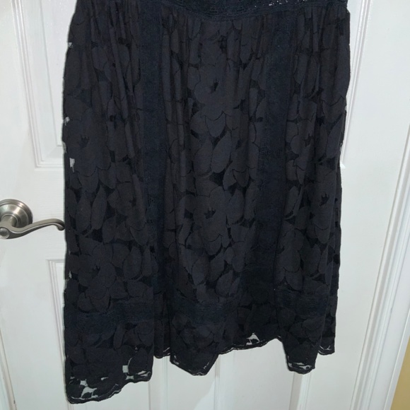 Anna Sui black lace dress Sz 12 crochet detail - Picture 2 of 10